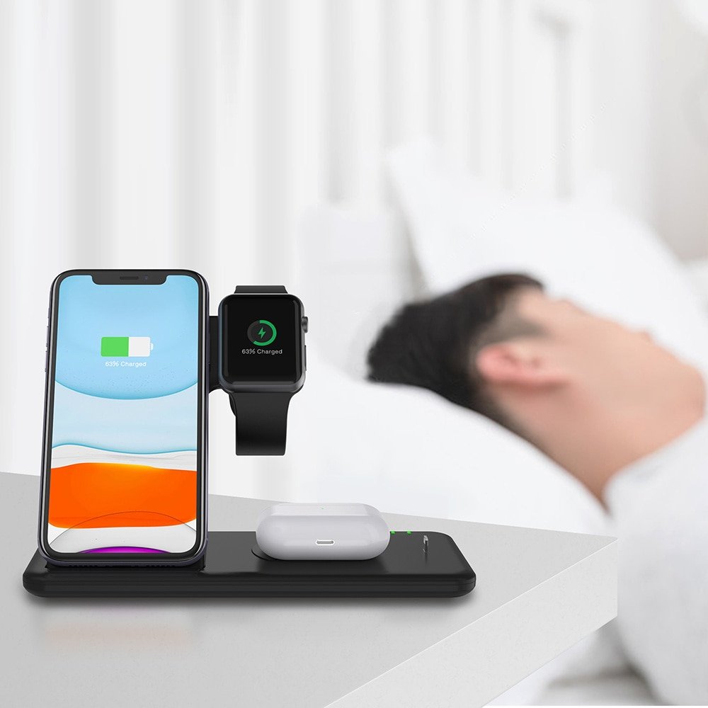 Foldable Fast Wireless Charger Stand For Phone and Watch - Image 8