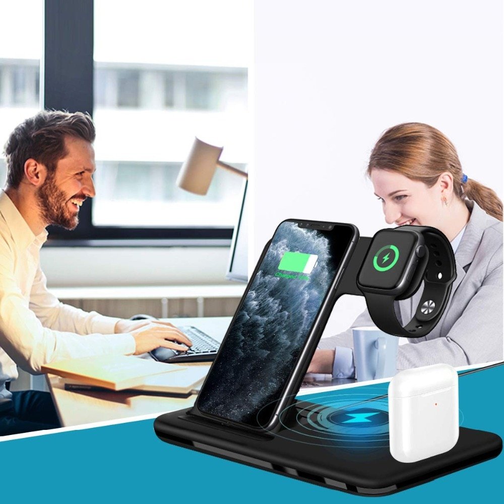 Foldable Fast Wireless Charger Stand For Phone and Watch Foldable Fast Wireless Charger Stand For Phone and Watch