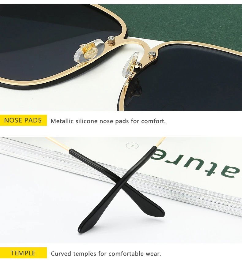 Oversized Rimless Square Shaped Sunglasses Oversized Rimless Square Shaped Sunglasses